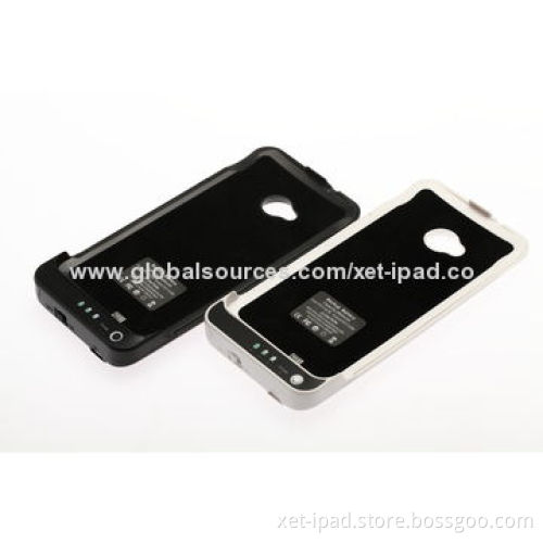 External Backup Battery Cases for HTC M7, 3,800mAh Capacity, Various Colors Available